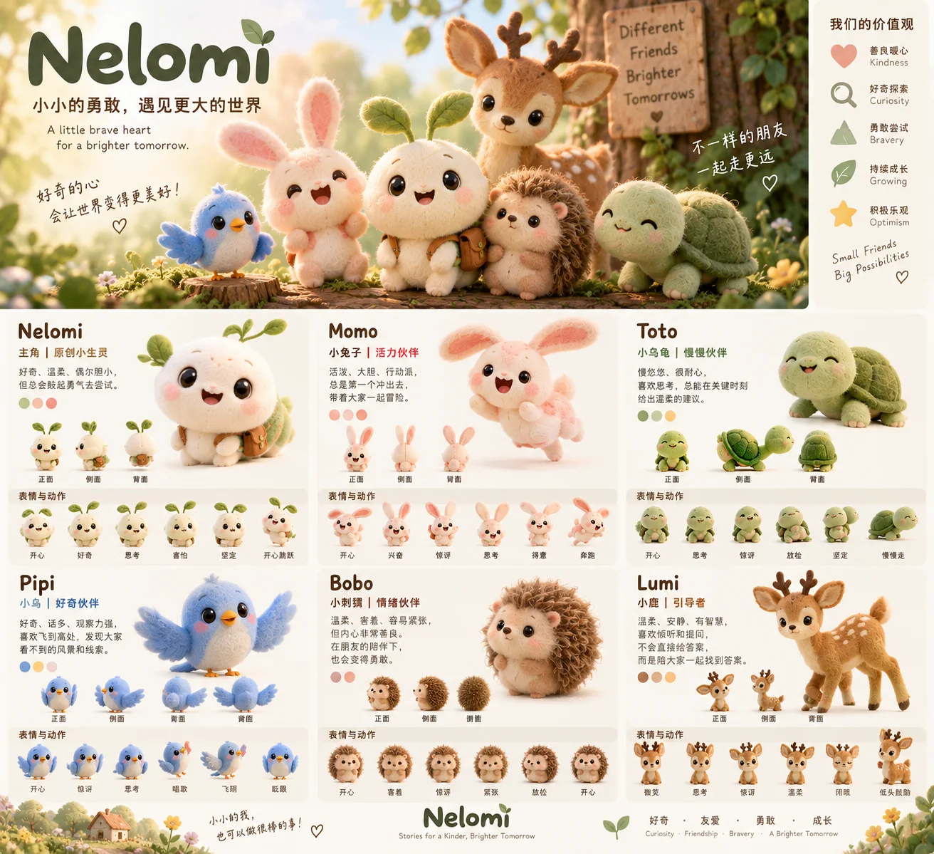 Momo,毛毡小兔子